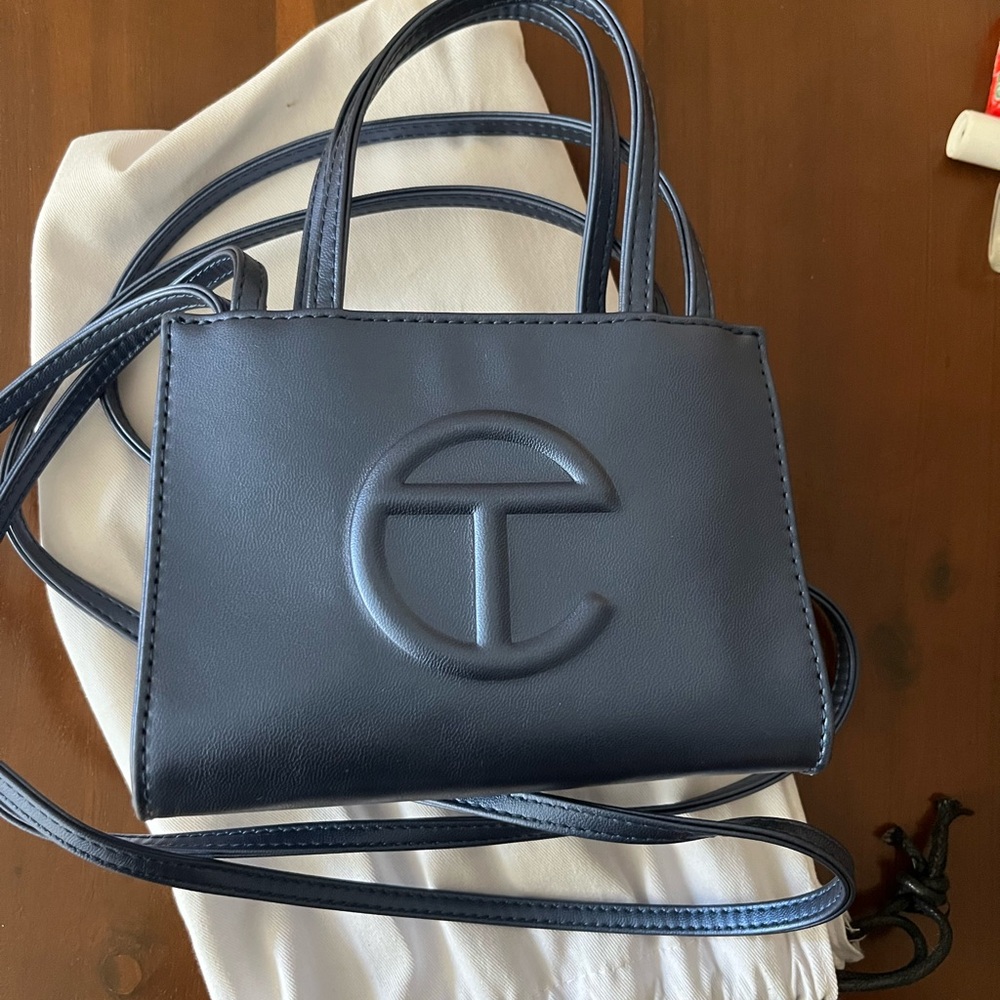 Perfect, mint condition telfar mini in cobalt blue
